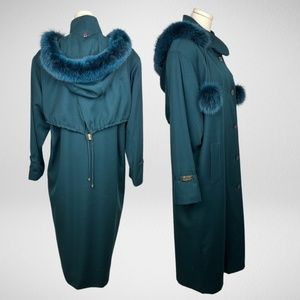 Wool Coat with Removable Hood